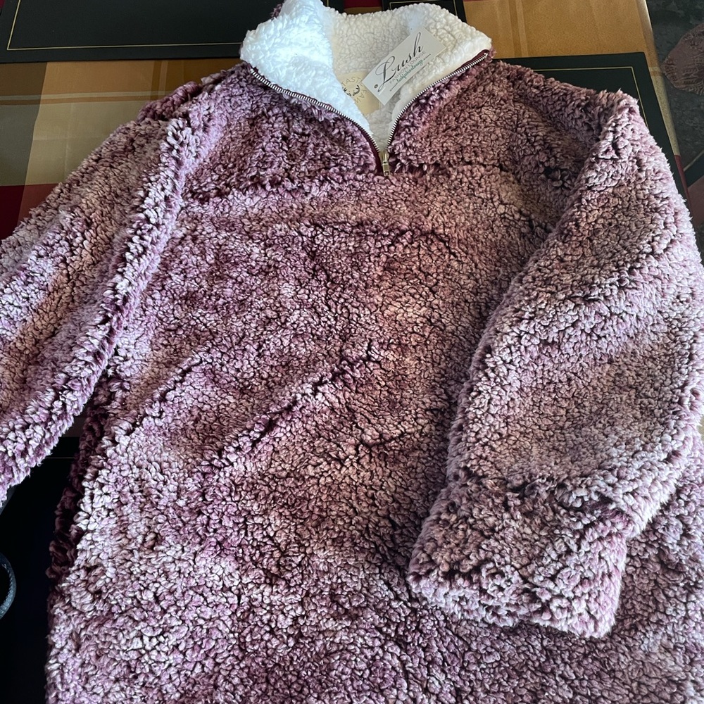 NEW Fuzzy warm pullover large with tags